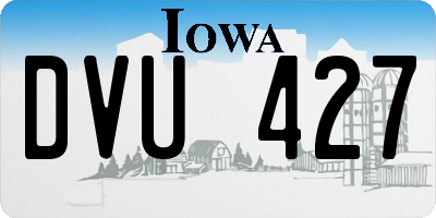 IA license plate DVU427