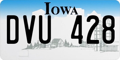 IA license plate DVU428