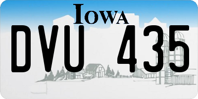 IA license plate DVU435