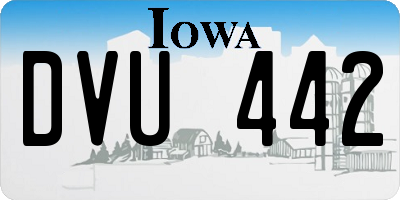 IA license plate DVU442