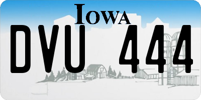 IA license plate DVU444