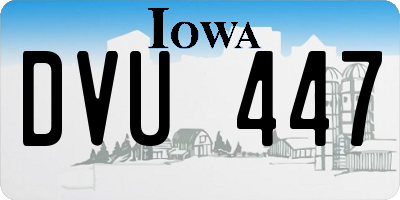 IA license plate DVU447