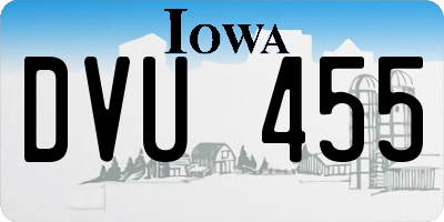 IA license plate DVU455