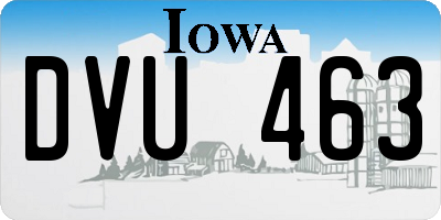 IA license plate DVU463