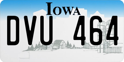 IA license plate DVU464