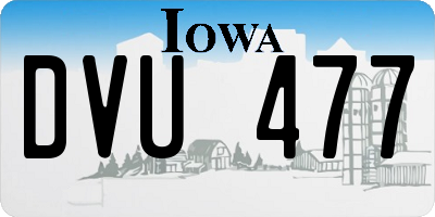 IA license plate DVU477