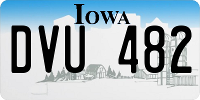 IA license plate DVU482