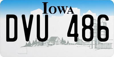 IA license plate DVU486