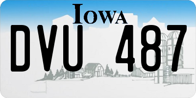 IA license plate DVU487