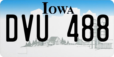 IA license plate DVU488