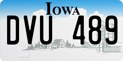IA license plate DVU489