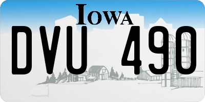 IA license plate DVU490