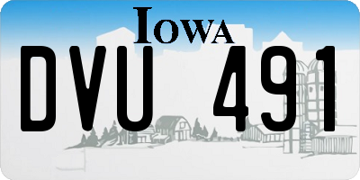 IA license plate DVU491