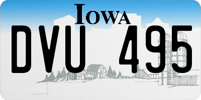 IA license plate DVU495