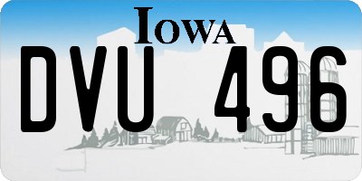 IA license plate DVU496