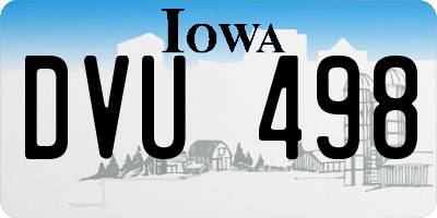 IA license plate DVU498