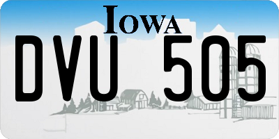 IA license plate DVU505