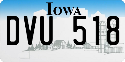 IA license plate DVU518