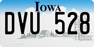 IA license plate DVU528