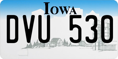 IA license plate DVU530