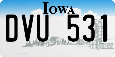 IA license plate DVU531