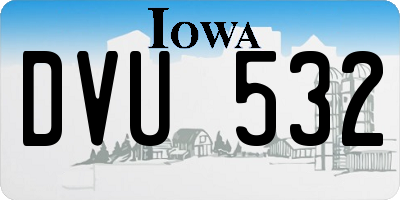 IA license plate DVU532
