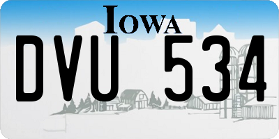 IA license plate DVU534