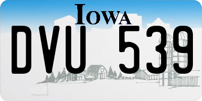 IA license plate DVU539