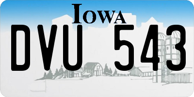 IA license plate DVU543