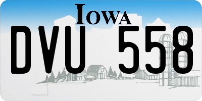IA license plate DVU558