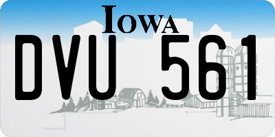 IA license plate DVU561
