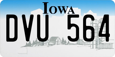 IA license plate DVU564