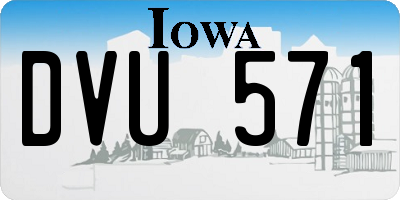 IA license plate DVU571