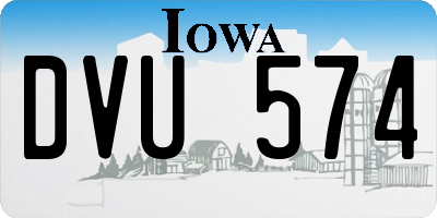 IA license plate DVU574