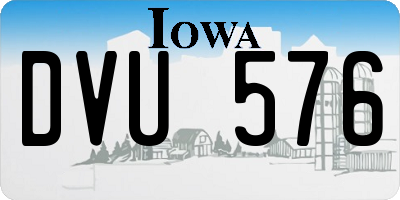 IA license plate DVU576