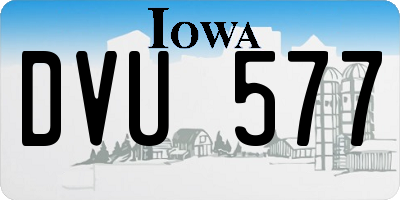 IA license plate DVU577