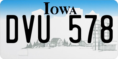 IA license plate DVU578