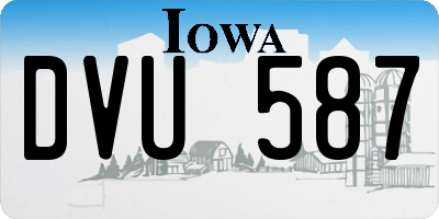 IA license plate DVU587