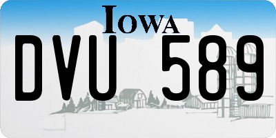 IA license plate DVU589
