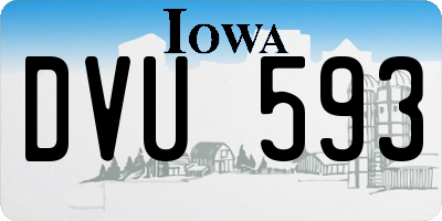 IA license plate DVU593