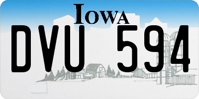 IA license plate DVU594