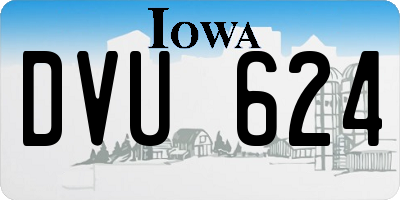 IA license plate DVU624