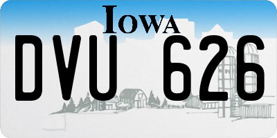 IA license plate DVU626
