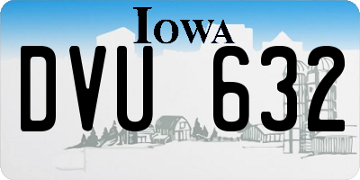 IA license plate DVU632