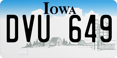 IA license plate DVU649