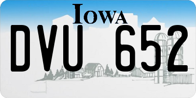IA license plate DVU652