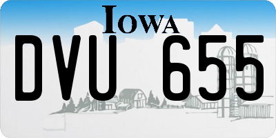 IA license plate DVU655