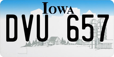 IA license plate DVU657