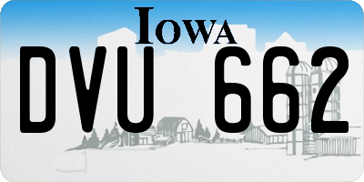 IA license plate DVU662