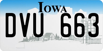 IA license plate DVU663